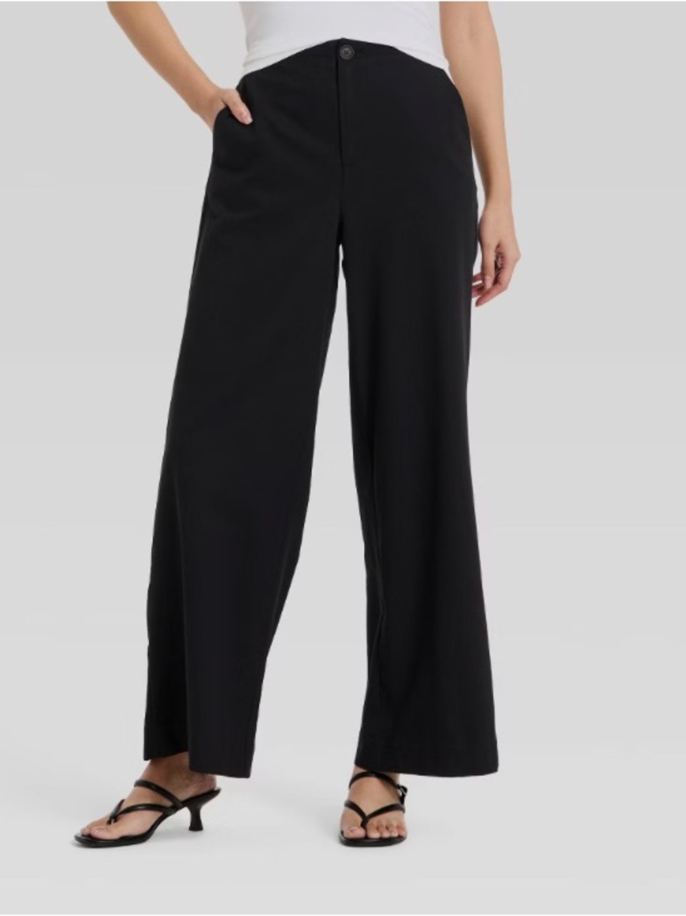 a new day Black Wide-Leg High-Rise Women's Pants